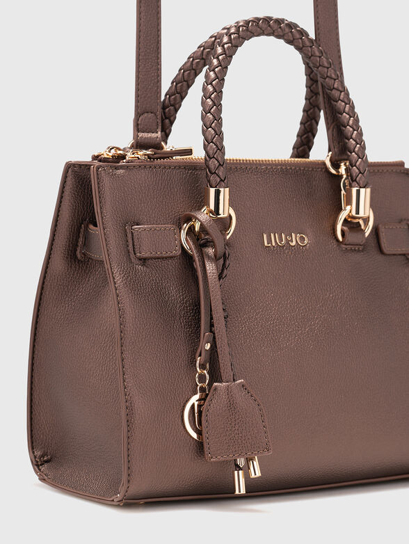 Brown eco leather bag - 5