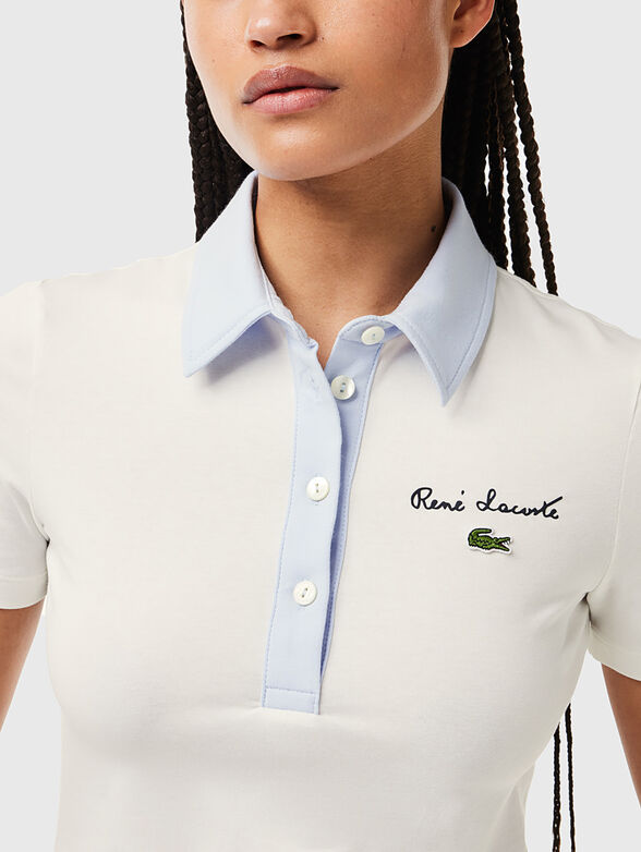 Cotton blend polo-shirt - 4