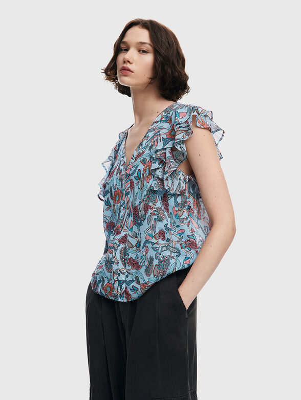 Top with floral print - 1