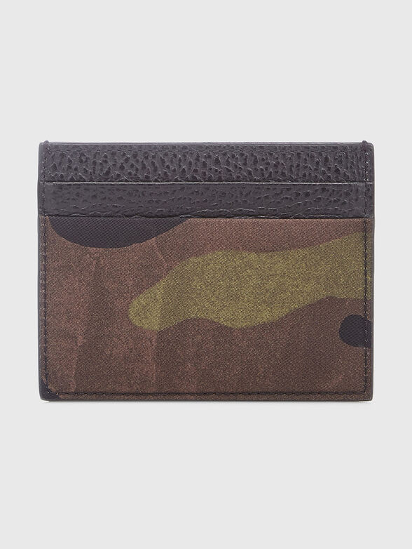 Cardholder with camouflage print and logo patch - 2