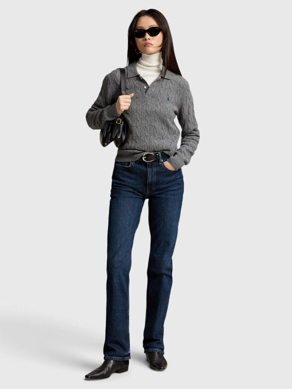 Gray sweater with an embroidered logo - 2