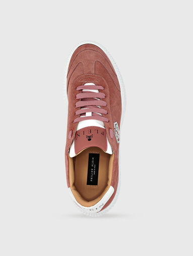 Suede sports shoes with logo - 5