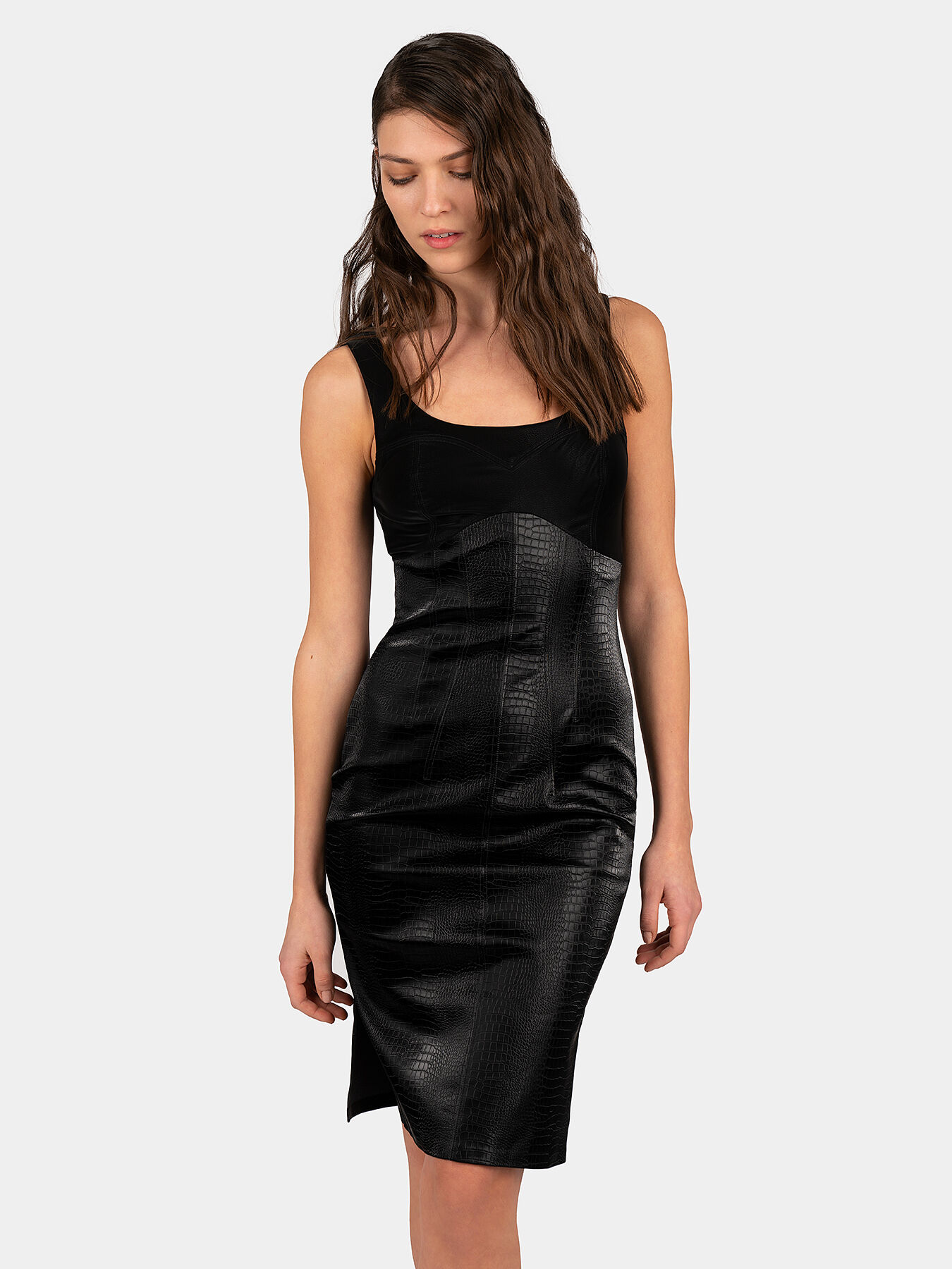 Guess leather dress hot sale