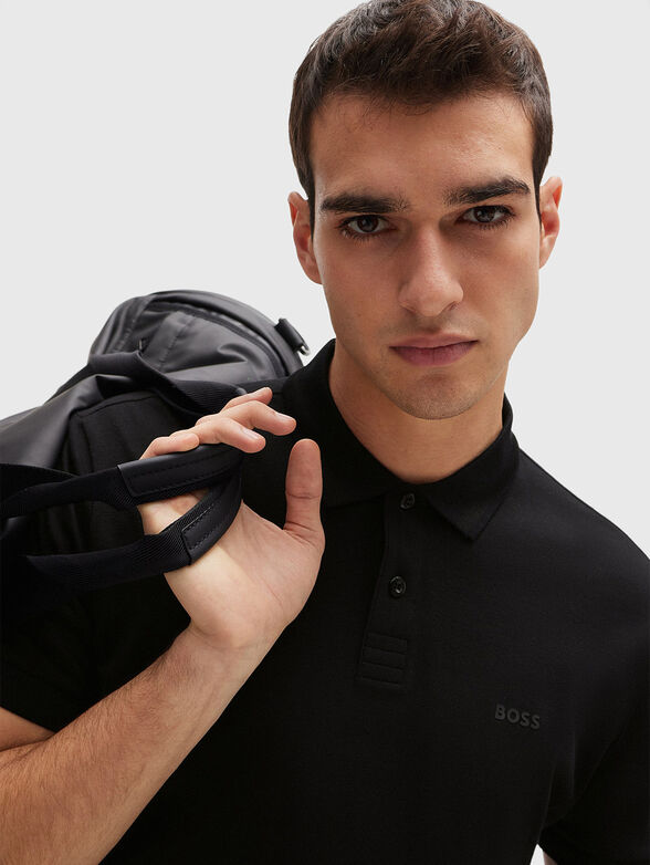 Black polo shirt with mini logo detail - 4