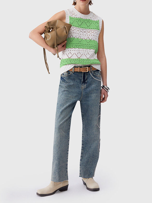 Sleeveless knitted sweater - 2