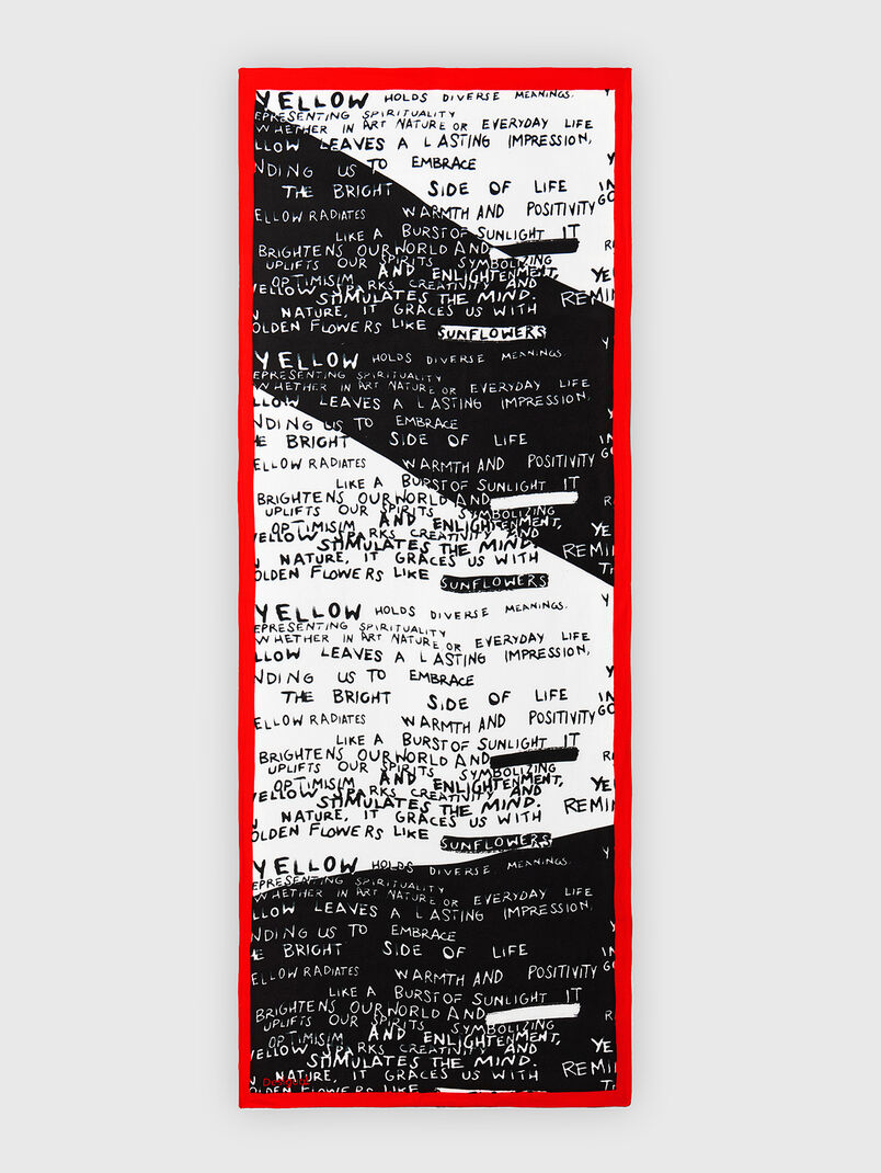 Scarf with contrasting print  - 3