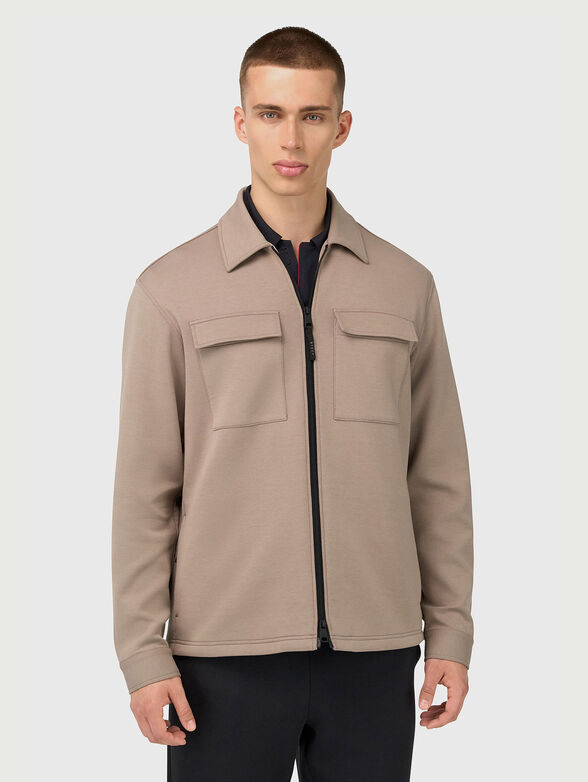 Cotton overshirt with zip - 1