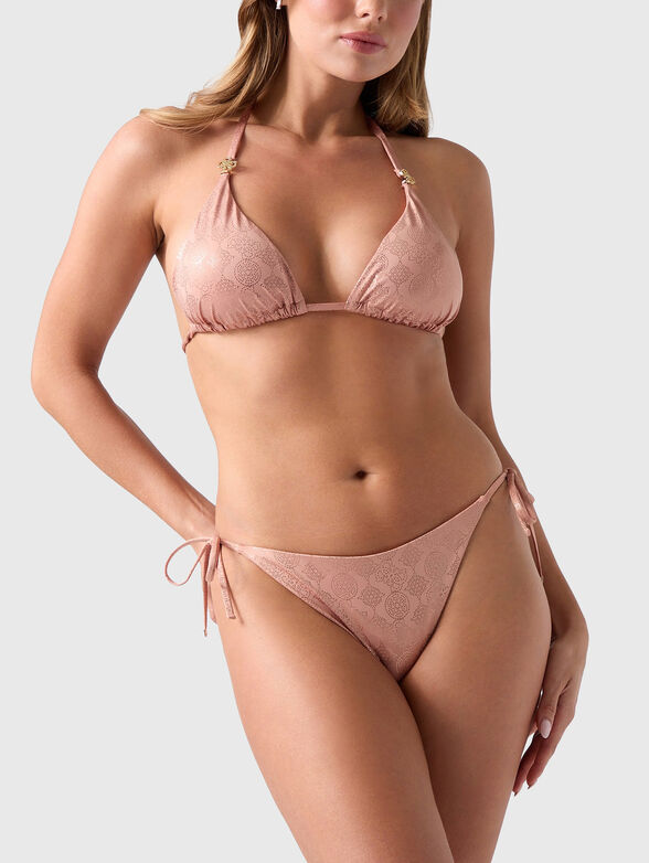 NEREA bikini bottom with logo print - 1