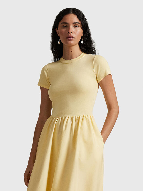 Short sleeved cotton poplin midi dress - 3