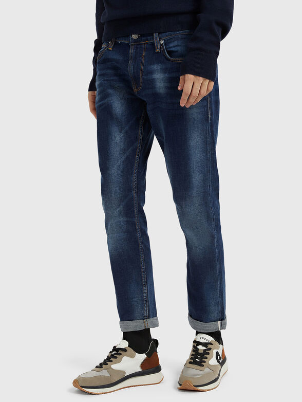Dark blue slim jeans  - 1