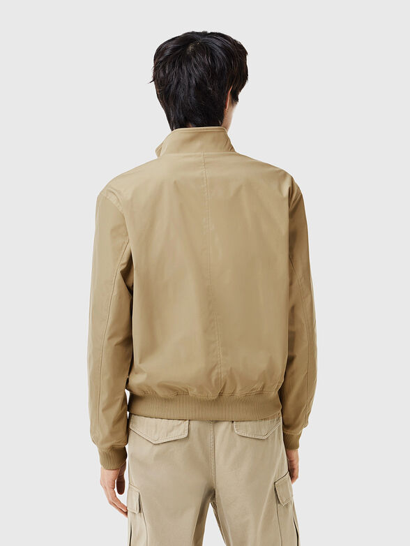 Beige jacket with logo detail - 3