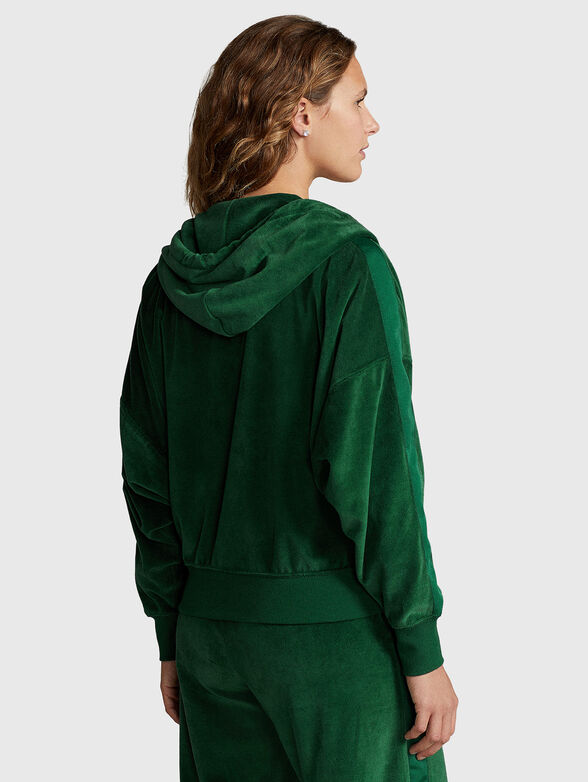 Green velvet sweatshirt - 2