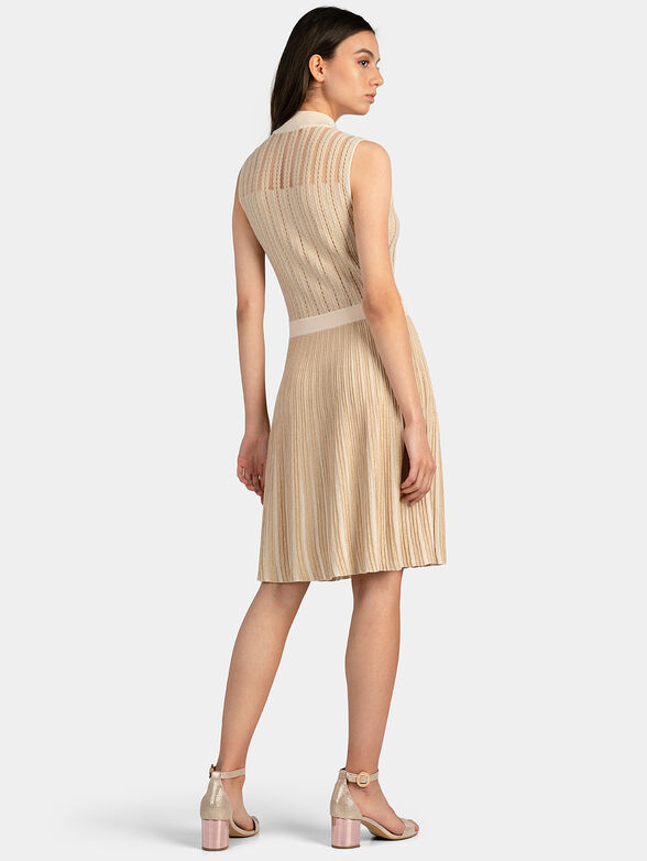 Beige knit dress - 2