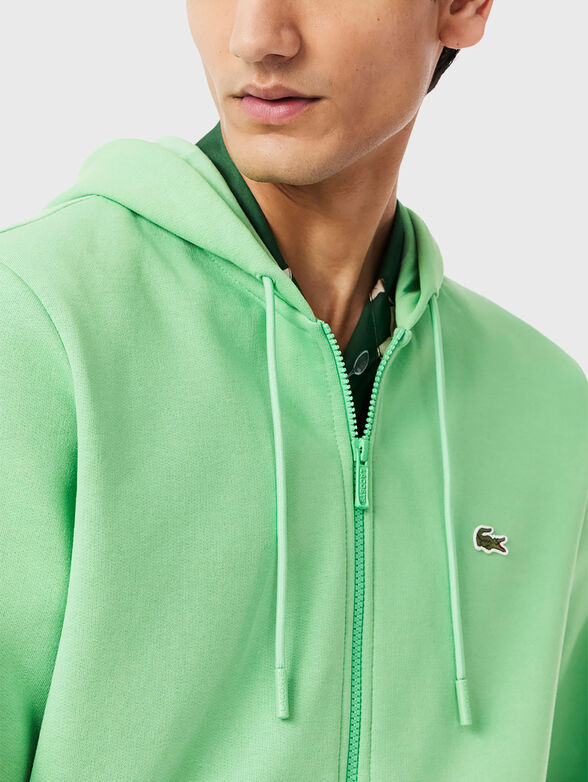 Cotton hooded sweatshirt in blue - 4