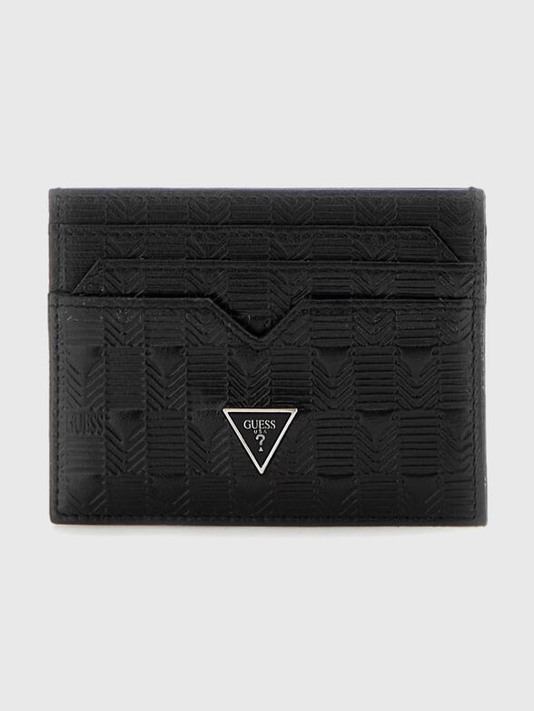 DUBLIN card holder with embossed texture and logo - 1