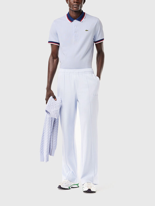 Black polo shirt with contrast collar - 2