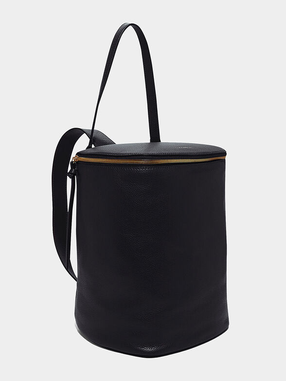 Black leather backpack - 3