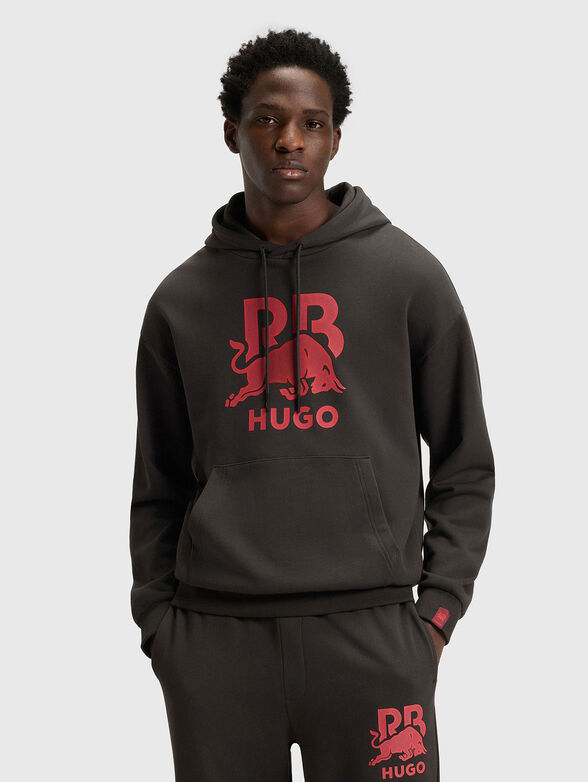 HUGO x RB cotton sweatshirt with hood - 1