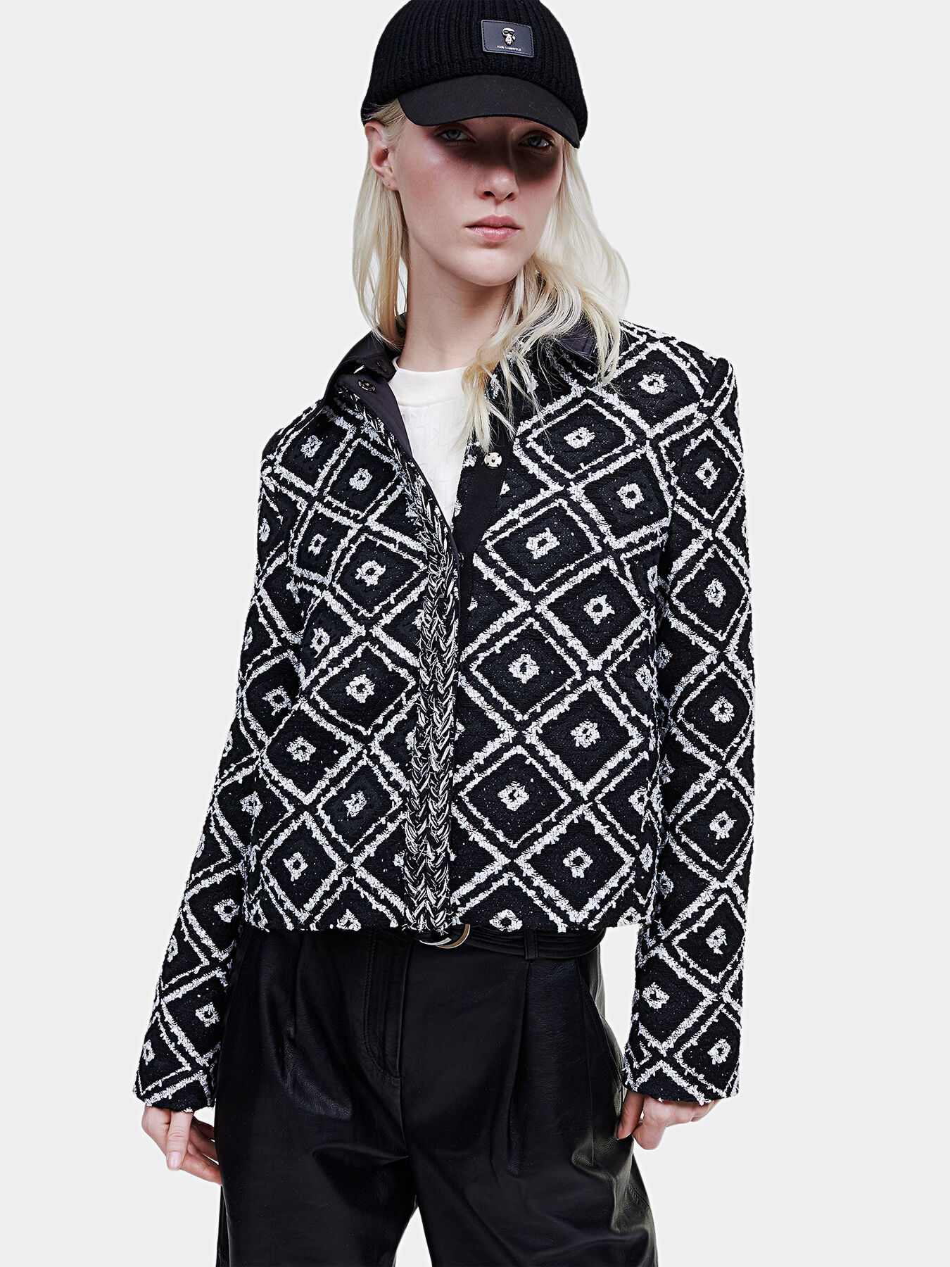 Karl lagerfeld top boucle jacket
