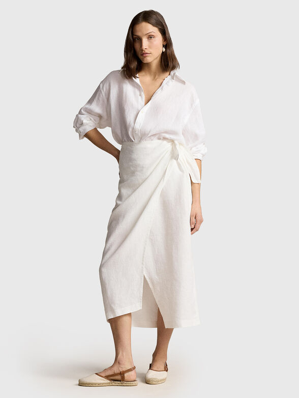 Linen wrap skirt - 4