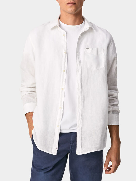 Бяла ленена риза PARKERS - 1
