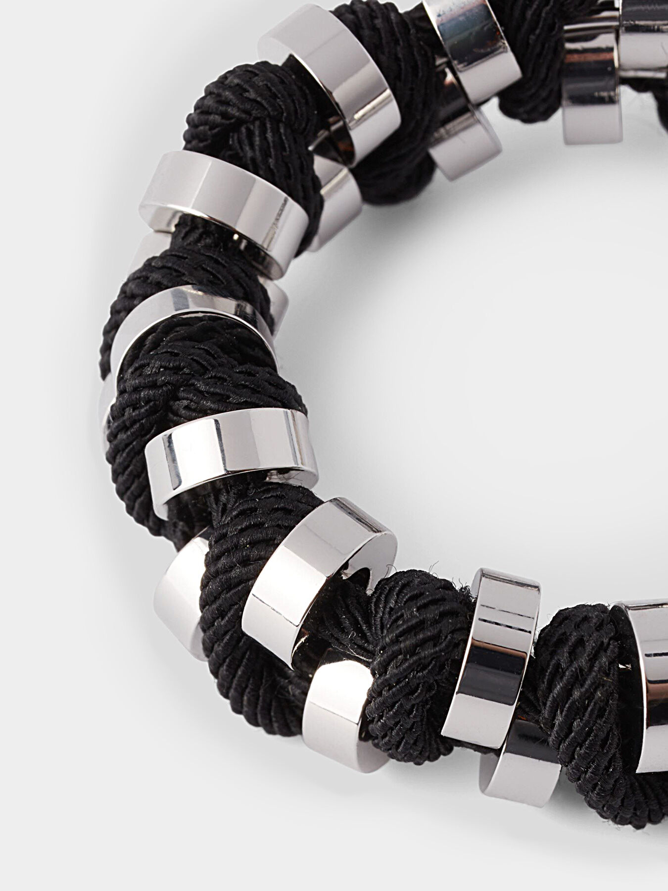 ピアス KARL LAGERFELD K/WOVEN MULTI EARRINGS K/Woven earrings in black color brand Karl Lagerfeld