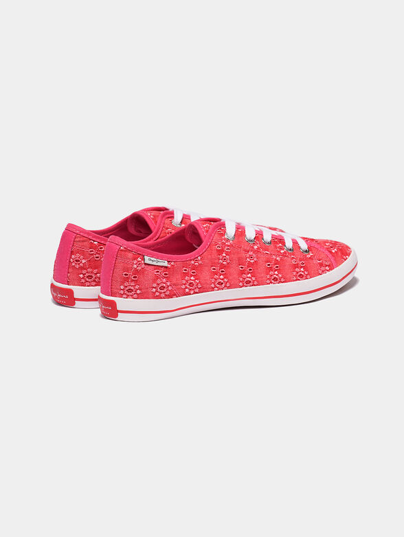 GERY Red sneakers with floral motifs - 2