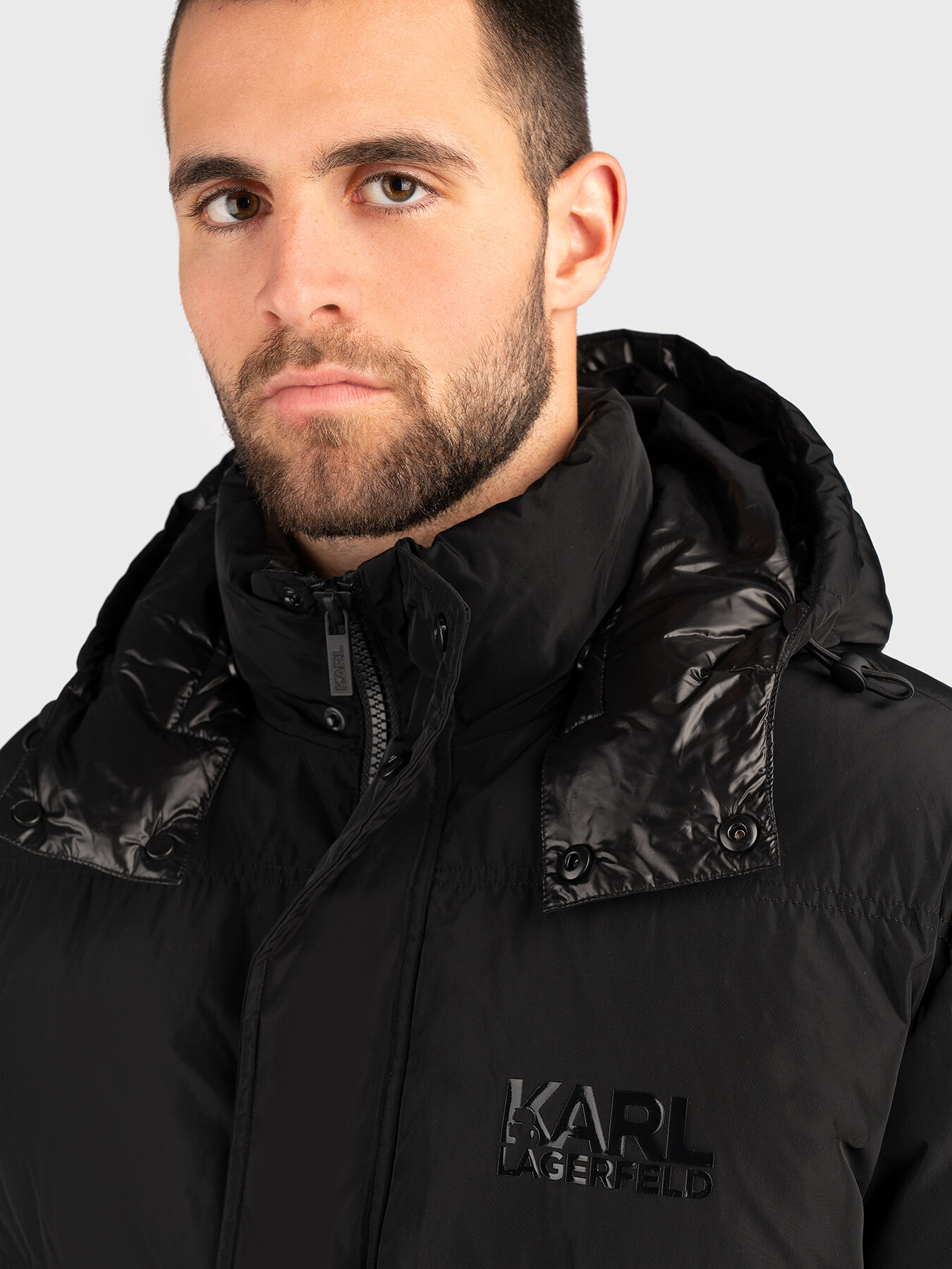 Karl Lagerfeld Jeans metallic-finish Biker Jacket | Silver