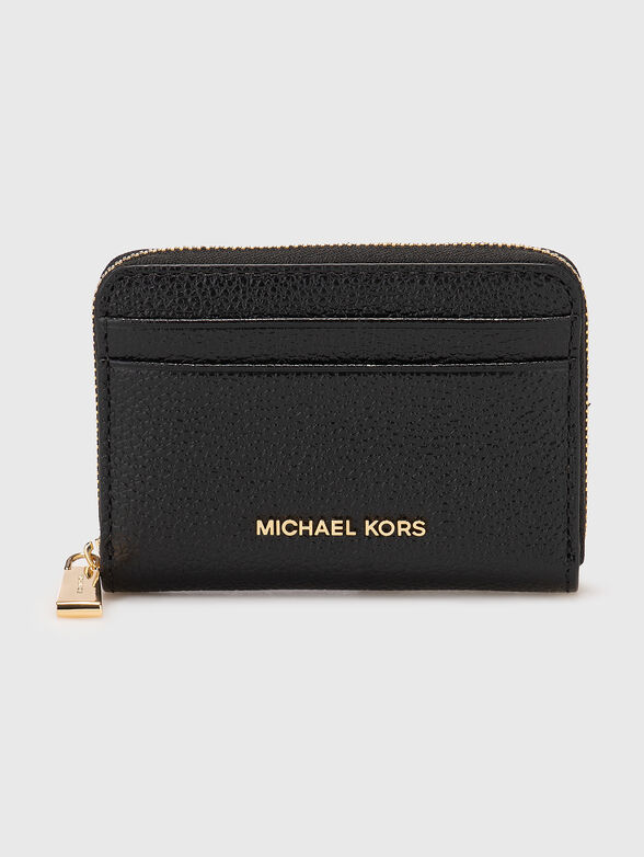 Leather wallet with logo - 1