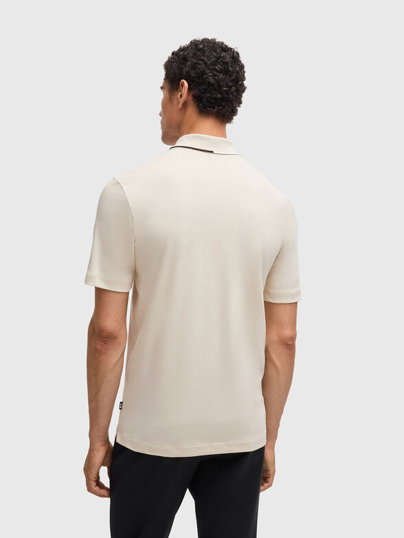 Cotton polo shirt with zip - 3