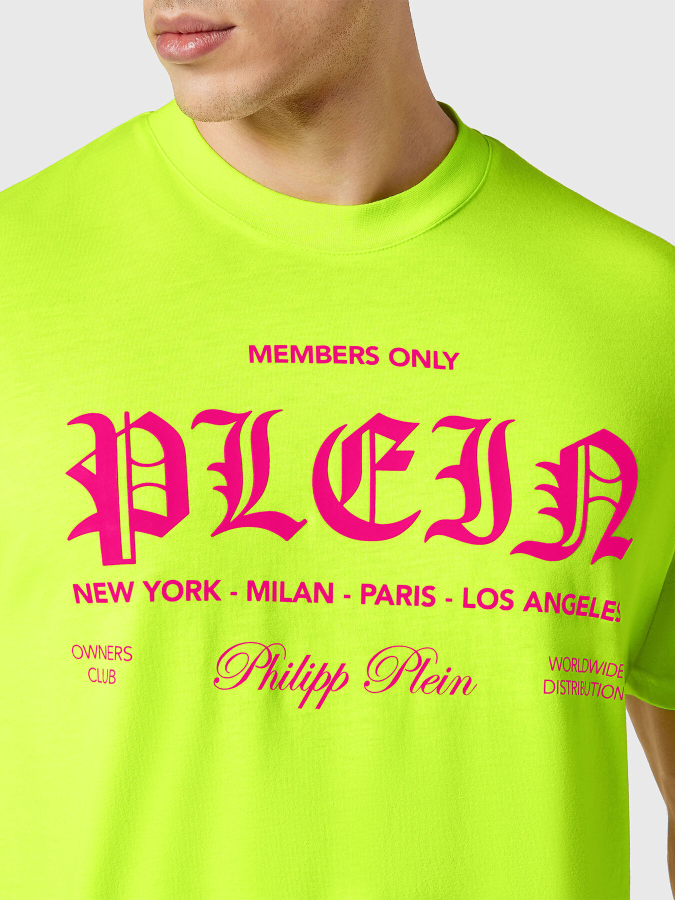 Logo print T-shirt in cotton brand PHILIPP PLEIN