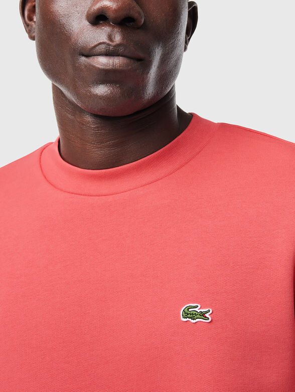 Cotton sweatshirt with logo in green - 4