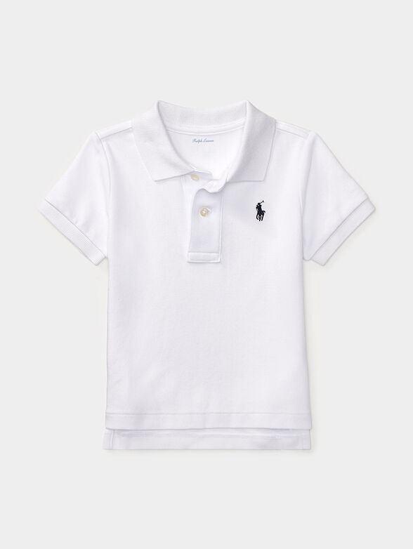 Cotton Polo shirt with logo embroidery - 1
