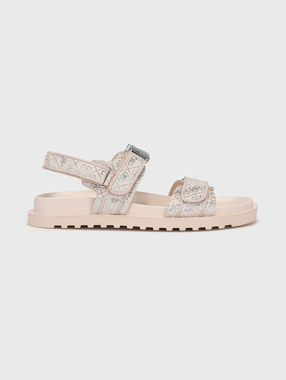 FABELIS beige sandals with logo accent - 1