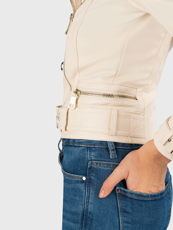 OLIVIA eco leather biker jacket  - 5