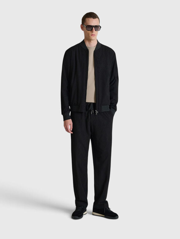Jacquard black sweatshirt - 3