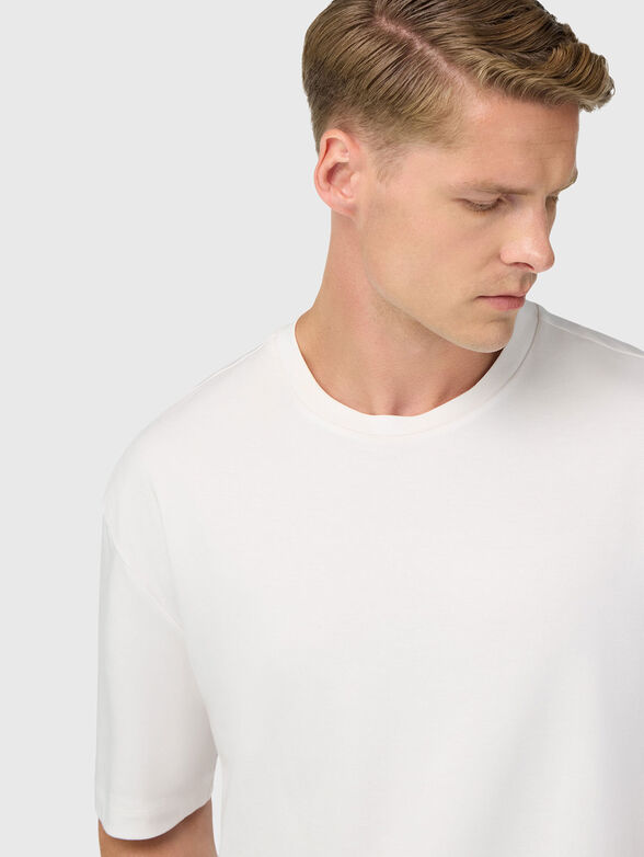 Cotton T-shirt with logo detail  - 4