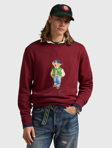 Red sweatshirt with Polo Bear motif - 5