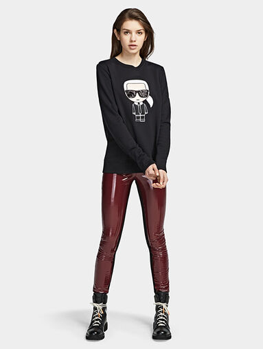 IKONIK Black sweatshirt with sparkling logo print - 4