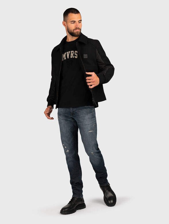 T-shirt with accent lettering and print - 2