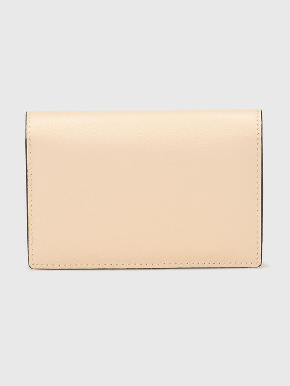 Leather wallet with gold logo - 2