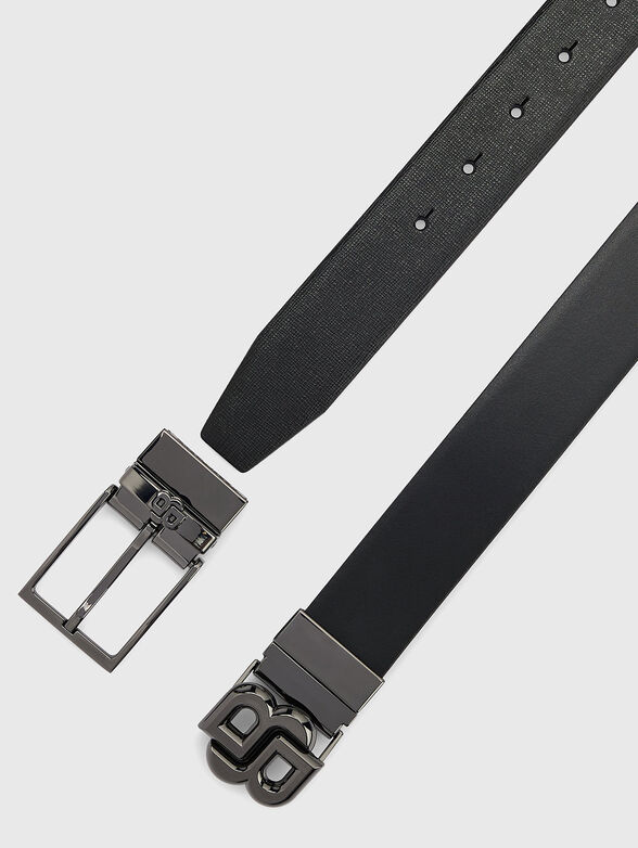 Two buckles leather belt gift set - 4
