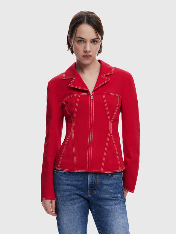 Transition jacket with accent stitching - 1