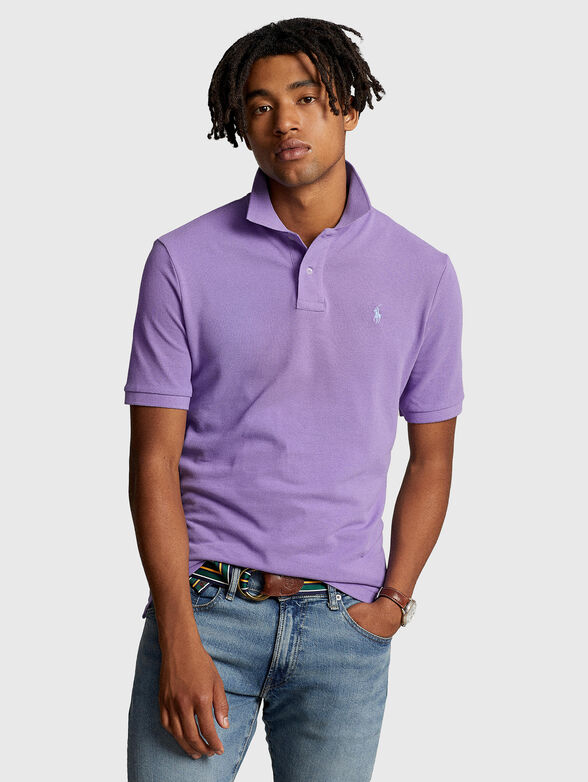Cotton Polo-shirt with logo accent - 1