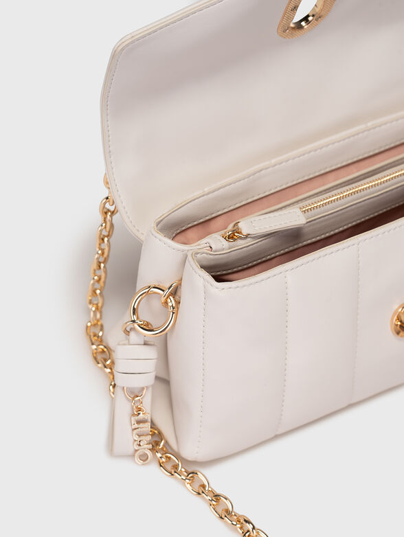 Black crossbody bag with metal logo detail - 5