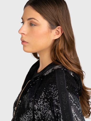 Jacket with appliquéd sequins - 5