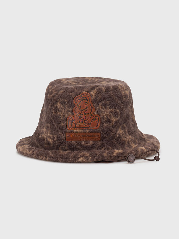 Hat type bucket with monogram print - 1