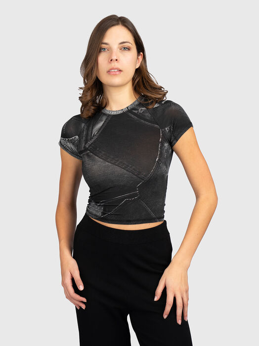 Cropped slim T-shirt