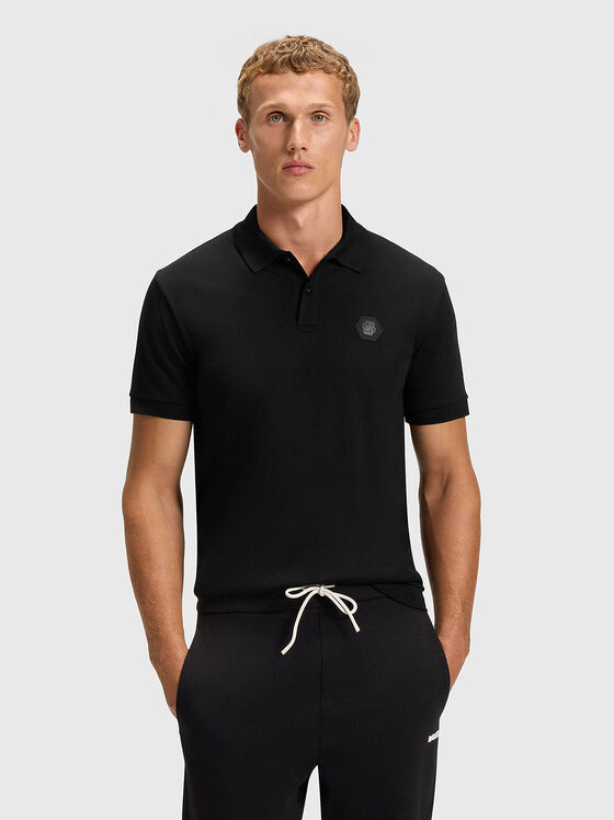 Grey polo shirt with logo - 1