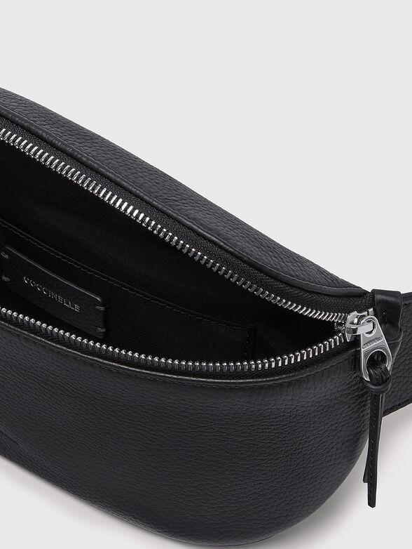 Black leather crossbody bag - 4